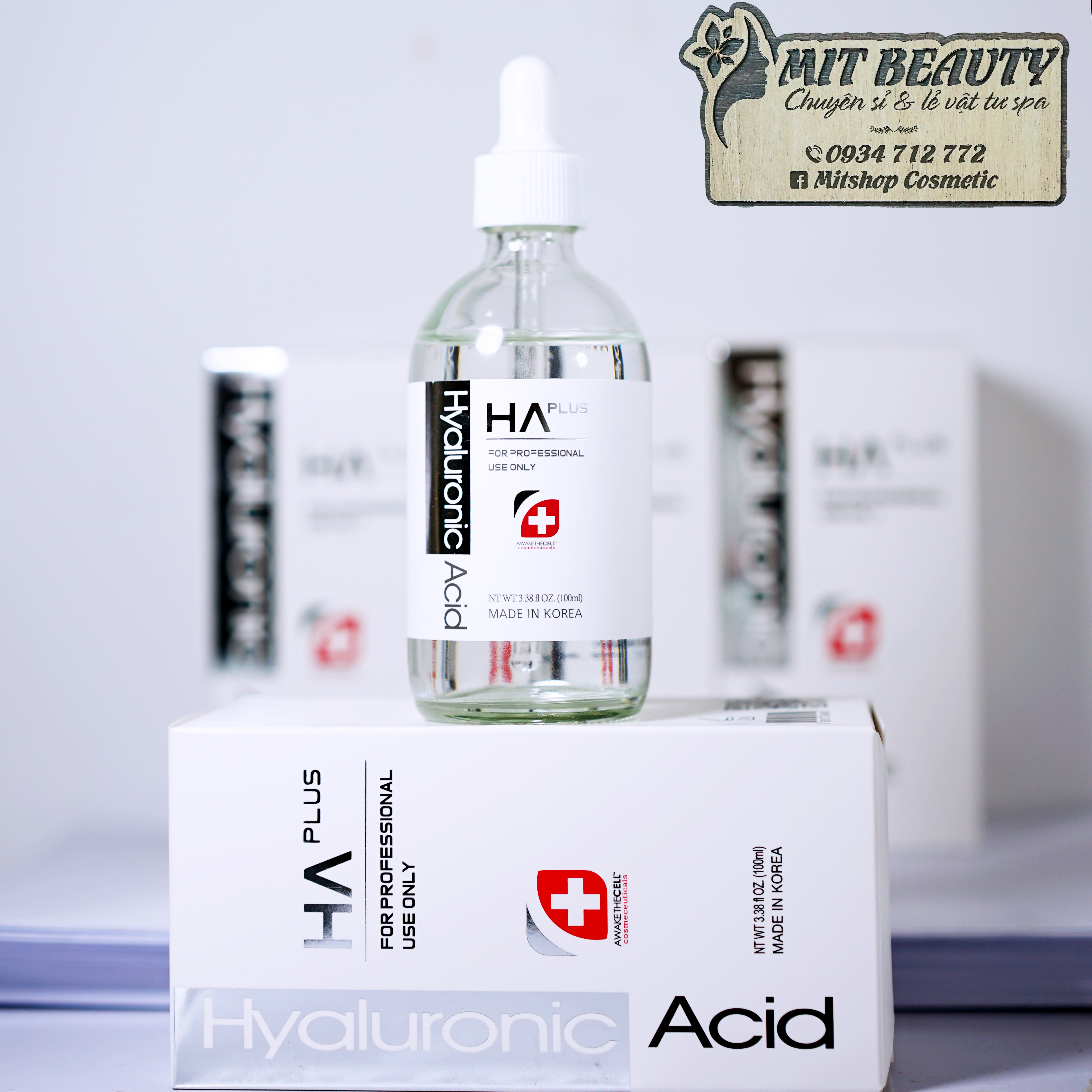 [Hcm]Serum Ha Plus Dưỡng Ẩm Căng Da Sáng Bóng Trắng Da Mờ Nếp Nhăn Dùng Trong Spa Thẫm Mỹ Viện 100Ml 300Ml