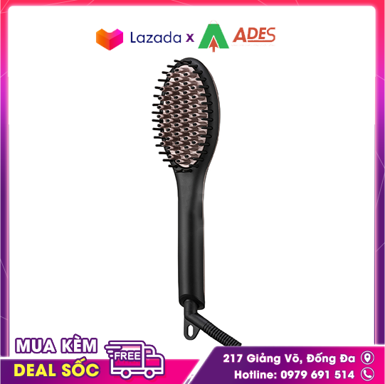 Lược Belulu Quick & Easy Straight Brush Màu Đen - Bảo Hành Chính Hãng