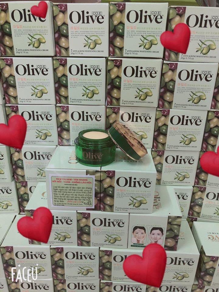 Kem Dưỡng Da Olive Co.e 7 Anti - Ageing Whitening Cream Hàn Quốc Kem Nám Và Tàn Nhang - Kem Dưỡng Trắng - Hx2044