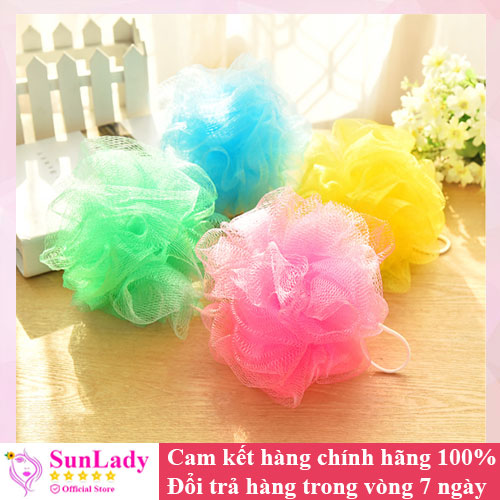 [Hcm]Bộ 02 Bông Tắm Cao Cấp Mẫu Tròn - Nhiều Màu - Sunlady Shop