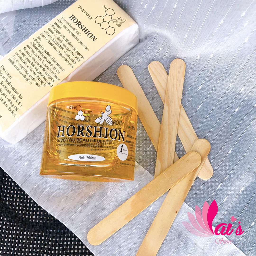 [HCM]Combo gel và giấy wax lông Horshion 100 tờ tặng que gỗ