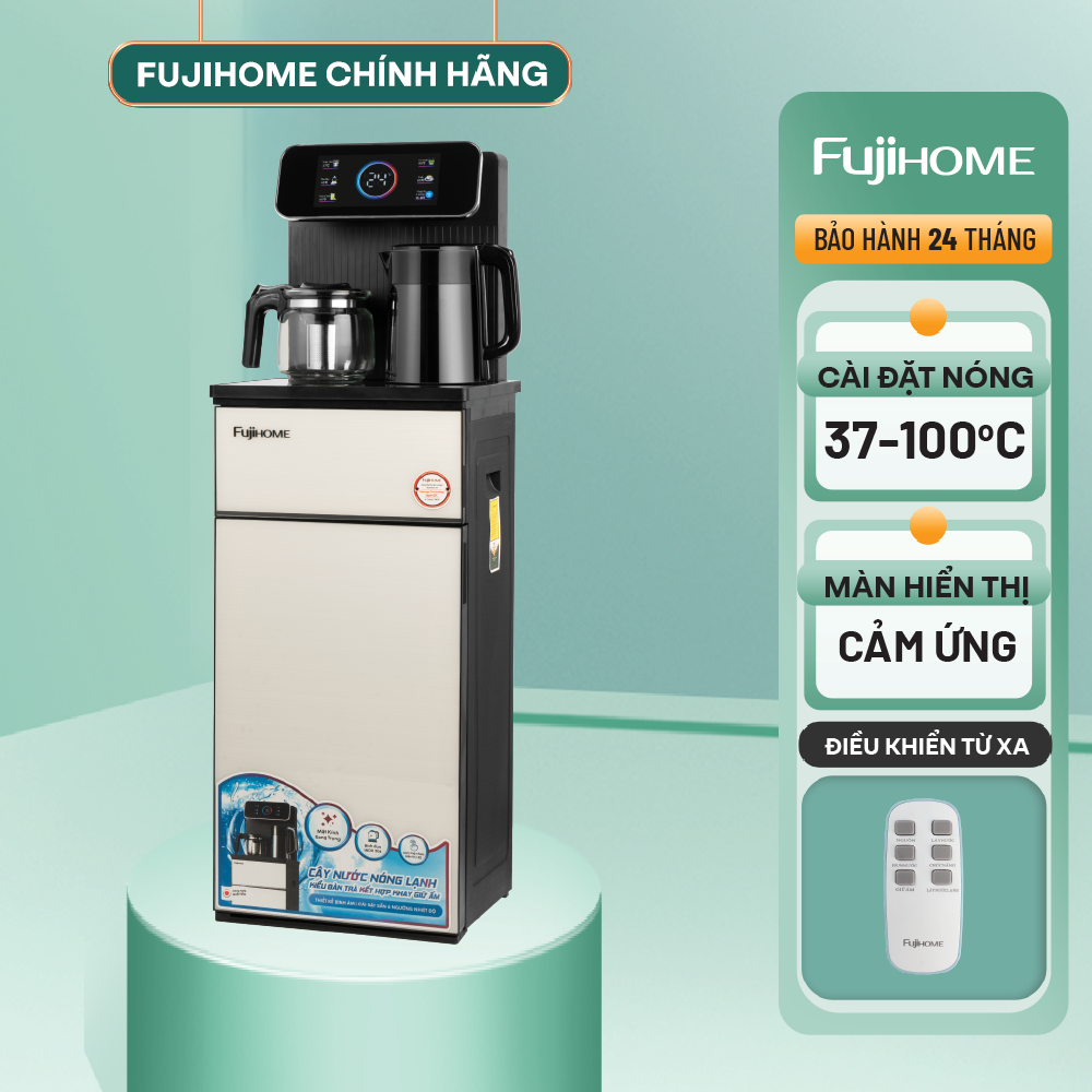 Cây Nước Nóng Lạnh Fujihome TBD22 - Bàn Trà, Màn Hình Cảm Ứng, Điều Khiển Từ Xa
