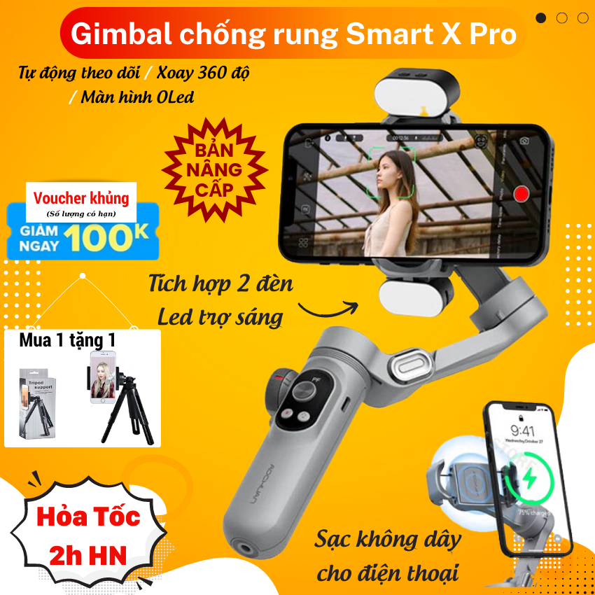 Gimbal DJI OM4 / Smart X Pro / S5B Tay cầm chống rung Gymbal hỗ trợ quay phim chụp ảnh chuyên nghiệp