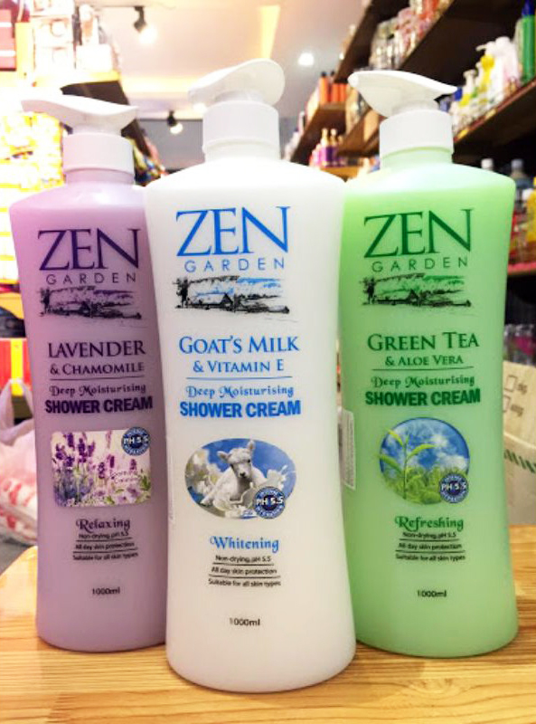 [HCM]Sữa Tắm Zen Garden Shower Cream 1000ml | Nhập khẩu Malaysia | Trà Xanh - Lavender - Sữa dê