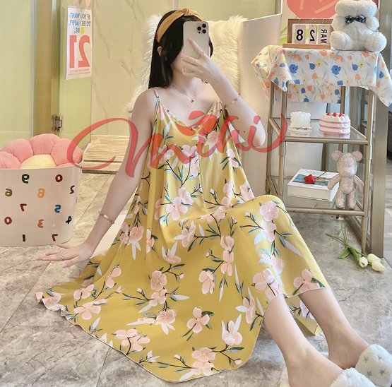 Váy Ngủ Bộ Đồ Ngủ Nữ Cotton Bộ Đồ Ngủ Váy Mùa Hè Phiên Bản Hàn Quốc Hoạt  Hình Tay Ngắn Đồ Ngủ Người Phụ Nữ Mỏng M-2XL | Shopee Việt Nam