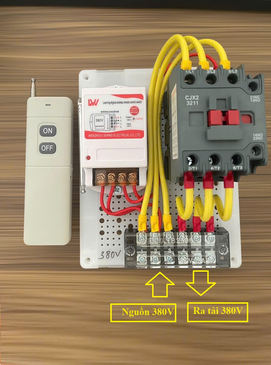 Công tắc điều khiển từ xa cho máy động cơ 3 pha 380v 1pha 220V 1000m