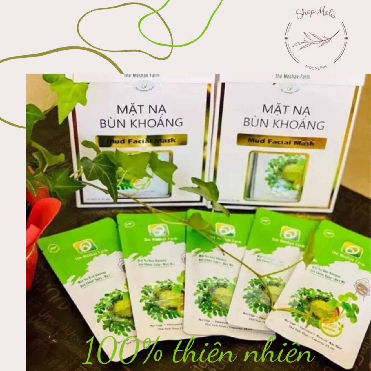 [Hàng Chính Hãng] Mặt Nạ Bùn Khoáng The Moshavfarm Detox Làm Sáng Da Giảm Mụn Chống Lão Hoá Dưỡng Ẩm Căng Bóng Thiên Nhiên Shop Molis