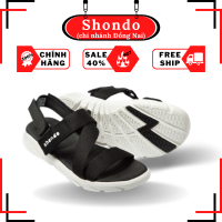 [SALE] Giày Sandals Nam Nữ SHONDO F6 Sport - F6S003 - Màu đen đế trắng