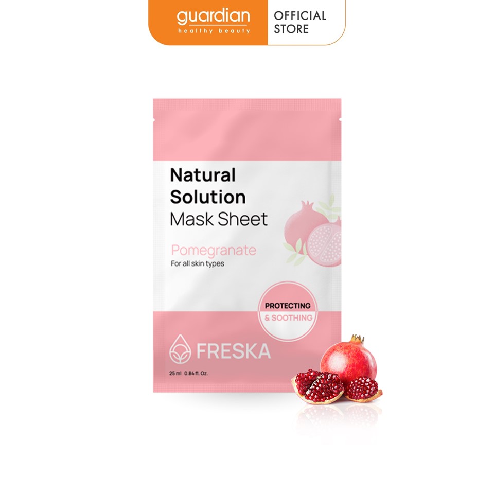 Mặt Nạ Giấy Freska Natural Solution Mask Sheet Pomegranate 25Ml