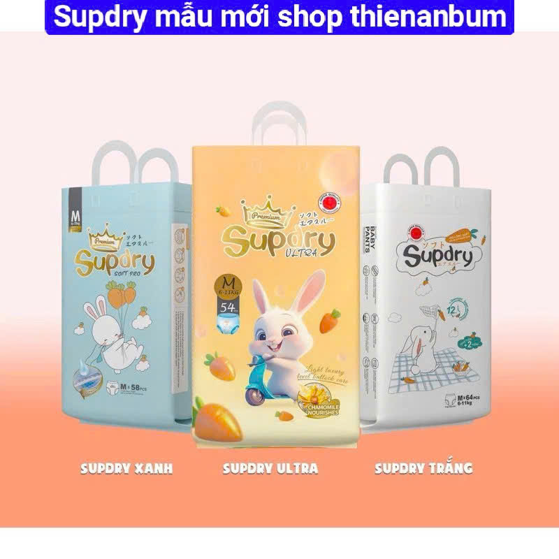 (HCM) Tã/Bỉm SUPDRY nội địa Trung quần dán size S72/M66/L60/M64/L58/XL52/XXL50/XXXL46