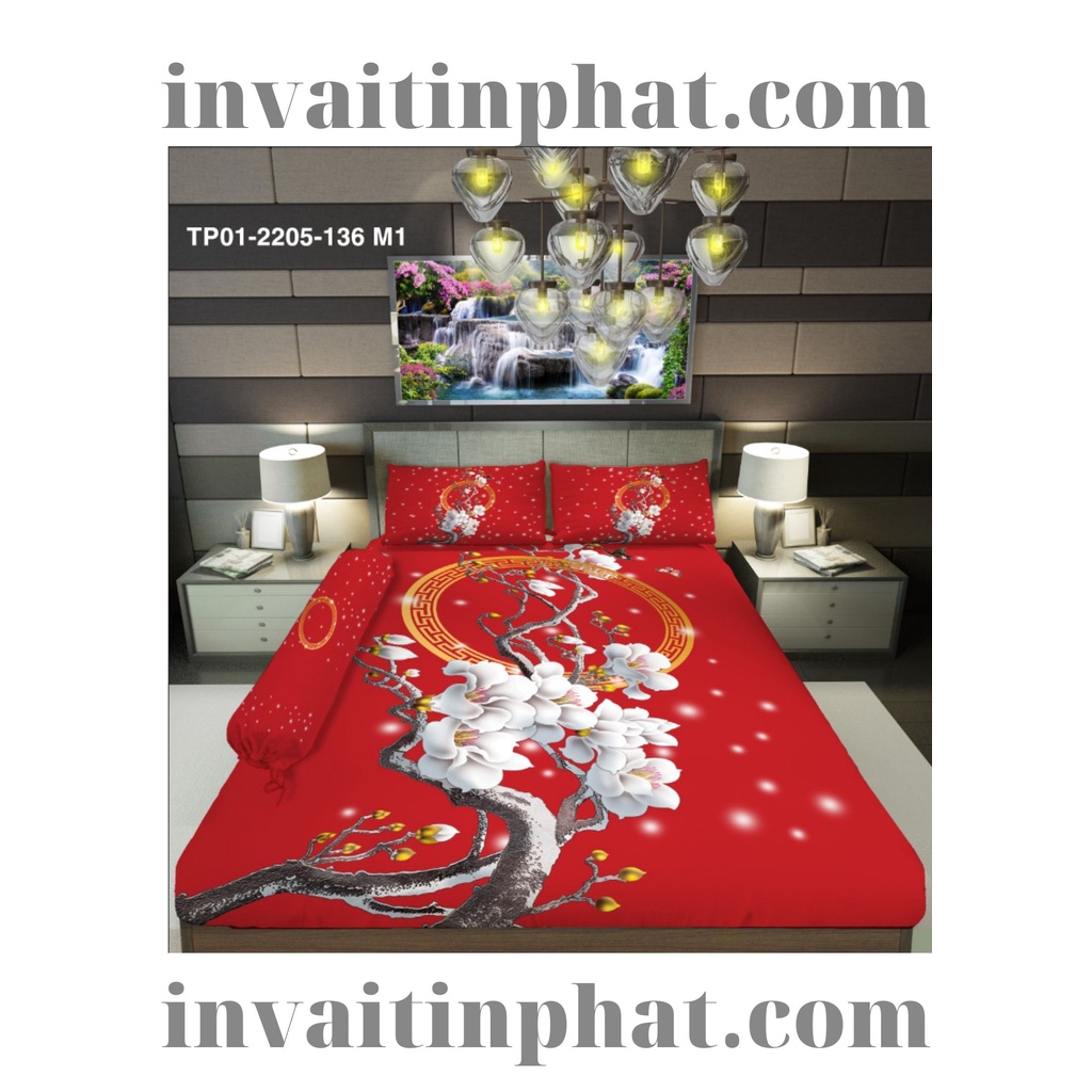 BỘ DRAP THUN LẠNH 5D THÁI LAN CAO CẤP