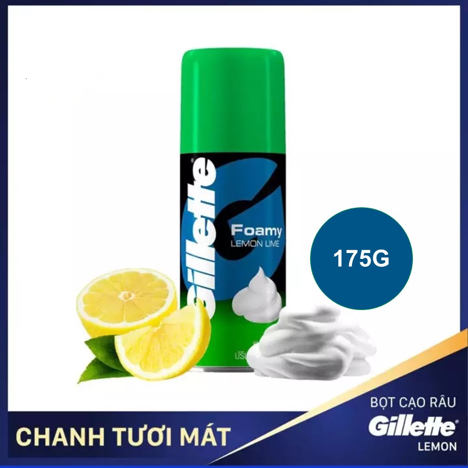 [Hcm]Bọt Cạo Râu Gillette Hương Chanh 175G