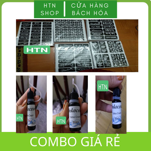 Mực henna in vẽ săm tạm thời 15 ngày nhiiều màu (khách lưu ý kích từng phân loại xem giá)