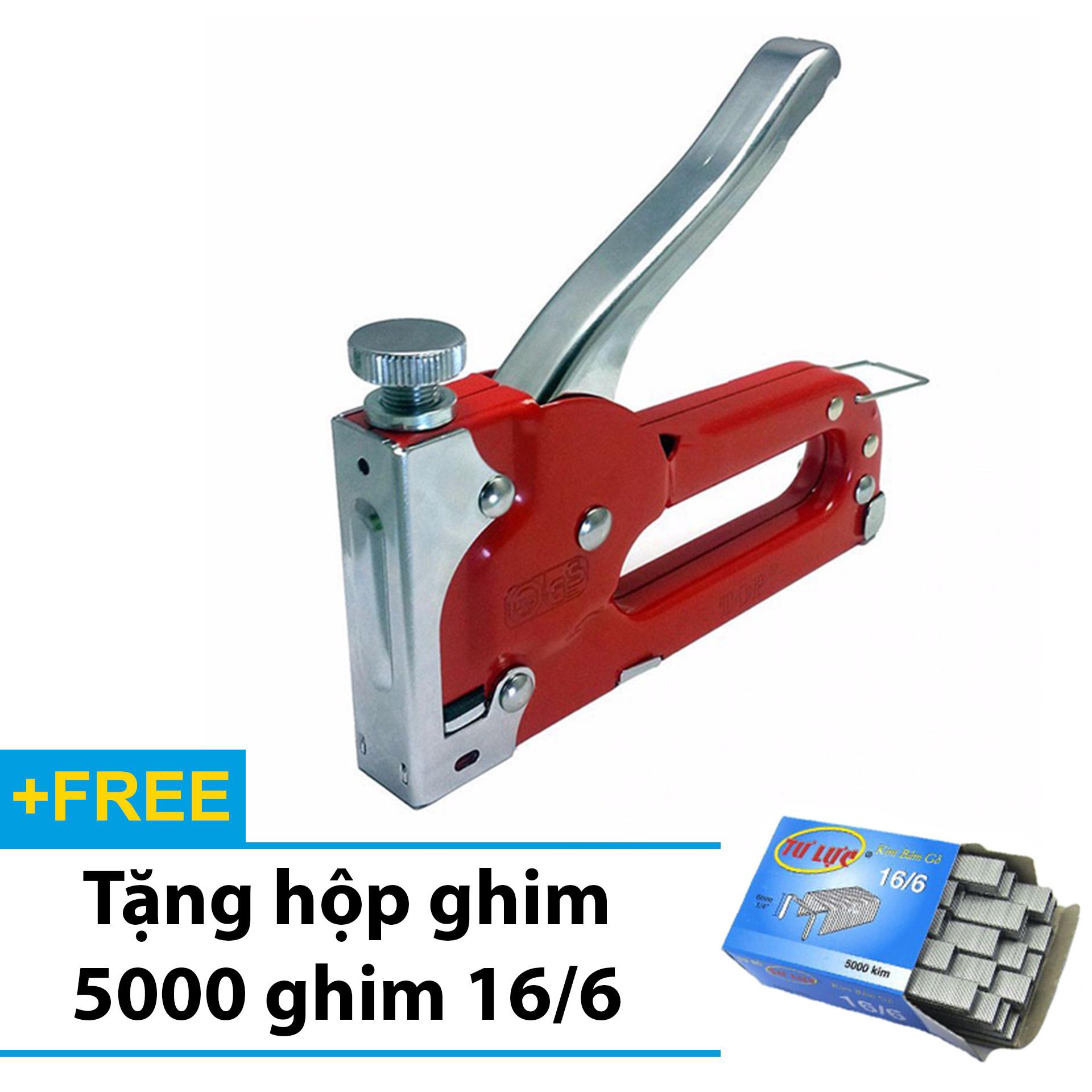 Súng bắn ghim - Kìm bắn đinh ghim TOP BARKER cầm tay có tăng lực đa năng tiện dụng - Tặng hộp 5000 g