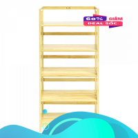 Kệ Sách 5 Tầng Gỗ Cao Su NGOTICO KS543 (43X30X150cm)- Nhiều màu