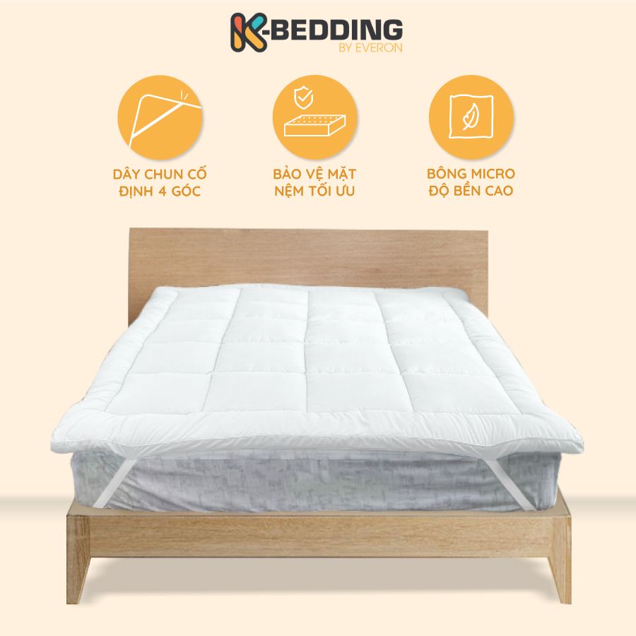 Topper Nệm K-Bedding by Everon Êm Ái Bồng Bềnh Tiêu Chuẩn 5 Sao Giao Màu Ngẫu Nhiên  Mattress Topper