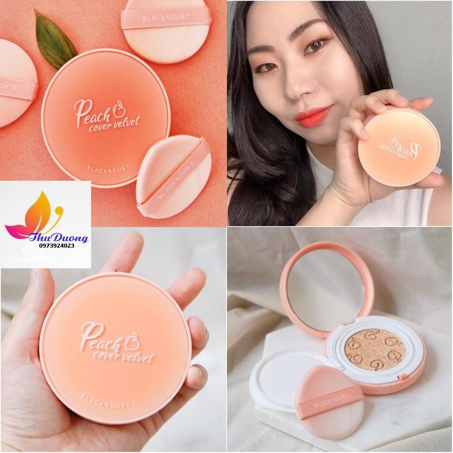 [Hcm]Phấn Nước Trái Đào Black Rouge Peach Cover Velvet Cushion