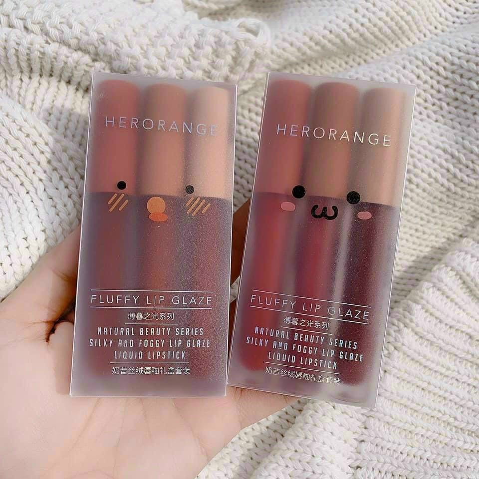 (Siêu Rẻ 1 Cây) Son Kem Lì Mini Herorange/Magic Casa/Hudapro Fluffy Lip Glaze Son Kem Nội Địa Trung Màu Hot Trend