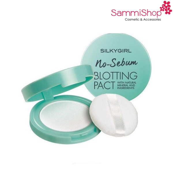 Phấn Phủ Khoáng Dạng Nén Silky Girl No - Sebum Blotting Pact Kiềm Dầu 7G