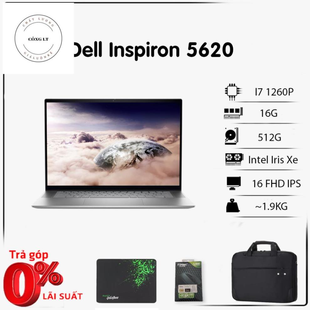 [New 100%] Laptop Dell Inspiron 16 5620 (Core i7-1260P 16GB 512GB Iris Xe Graphics 16" FHD+ WVA)