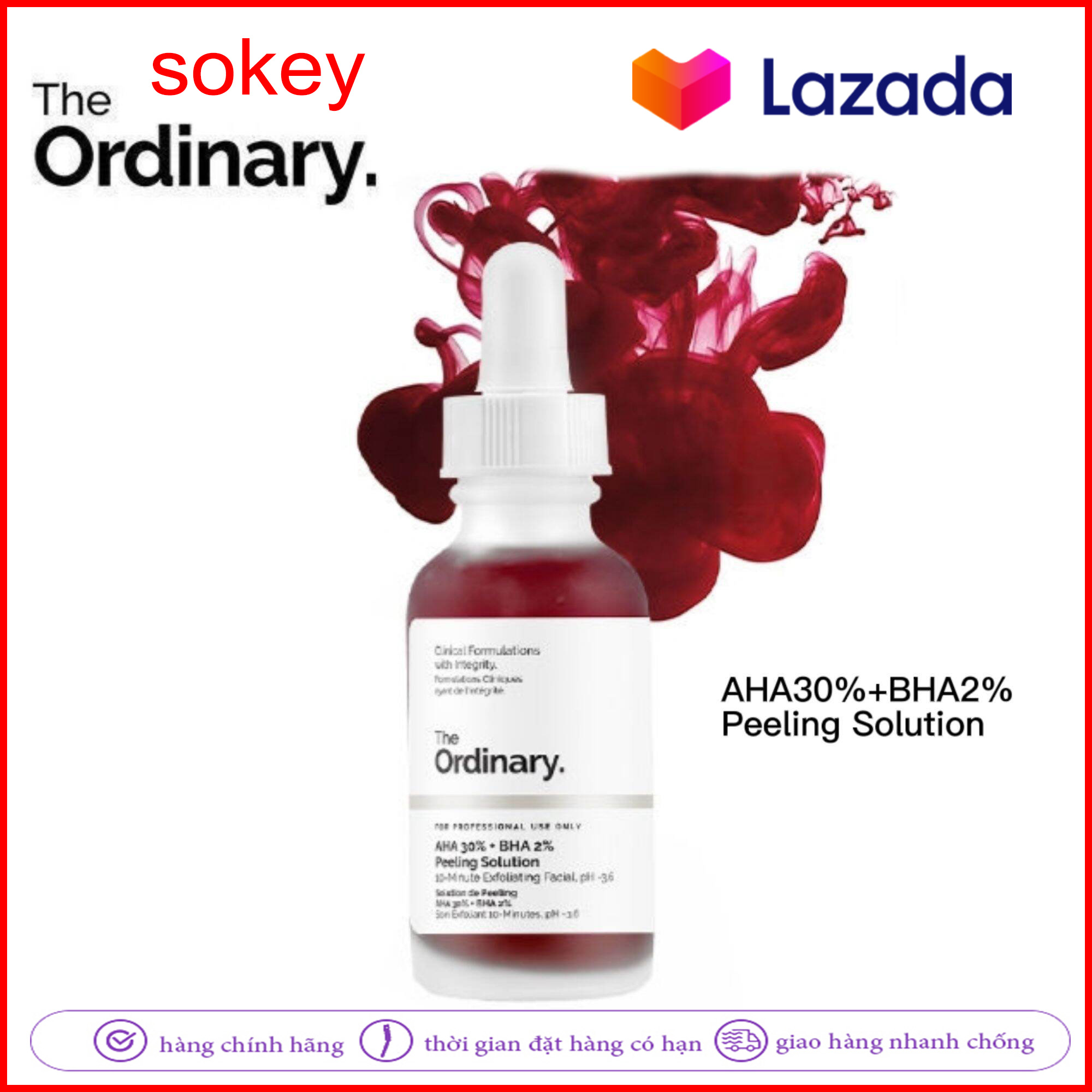 ( ĐẶT HÀNG CÓ TẶNG QUÀ) TẨY DA CHẾT HÓA HỌC THE ORDINARY AHA30%+BHA2% PEELING SOLUTION
