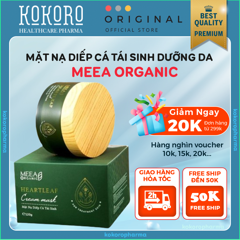 Mặt Nạ Diếp Cá Tái Sinh MEEA ORGANIC Mask Ngừa Mụn Dưỡng Trắng Da MEEA ORGANIC Mờ Thâm Nám Chống Lão