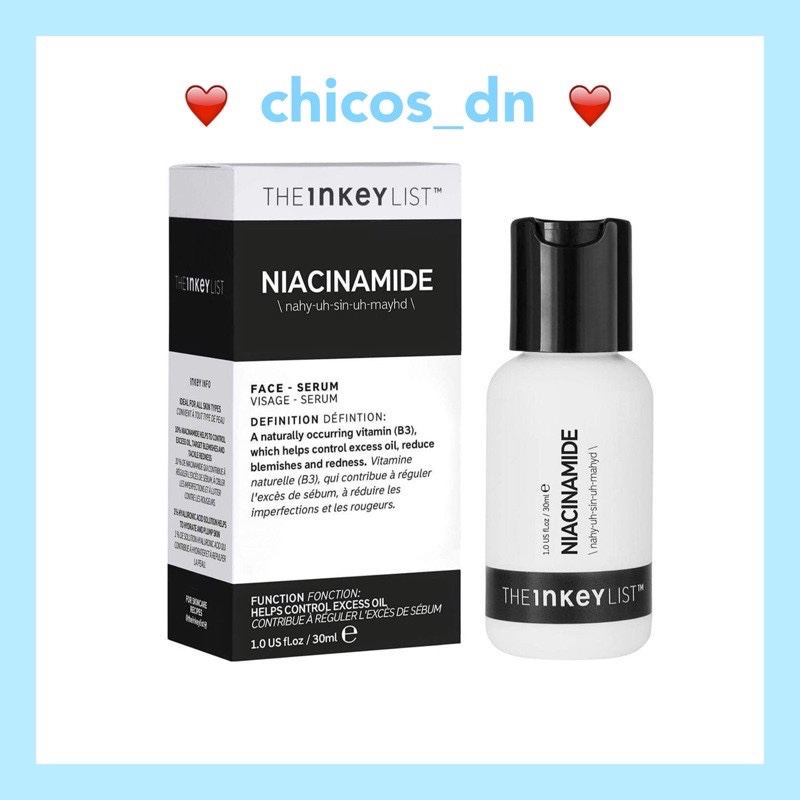 Tinh Chất Kiềm Dầu Và Se Khít Lỗ Chân Lông The Inkey List Niacinamide Oil Control Serum 30Ml