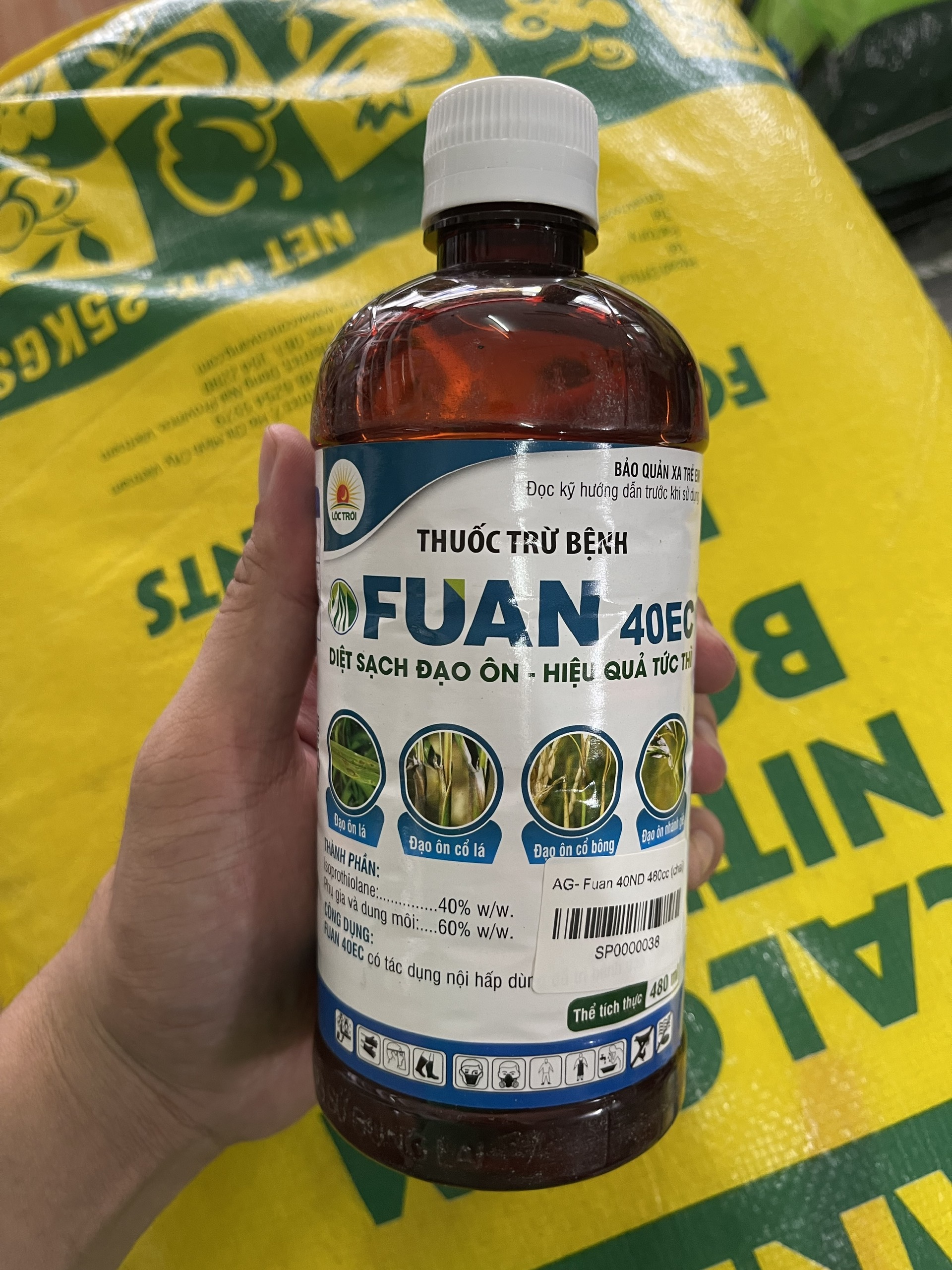 THUỐC TRỪ BỆNH FUAN 40EC PHÒNG NGỪA ĐẠO ÔN TRÊN CÂY TRỒNG 480ml