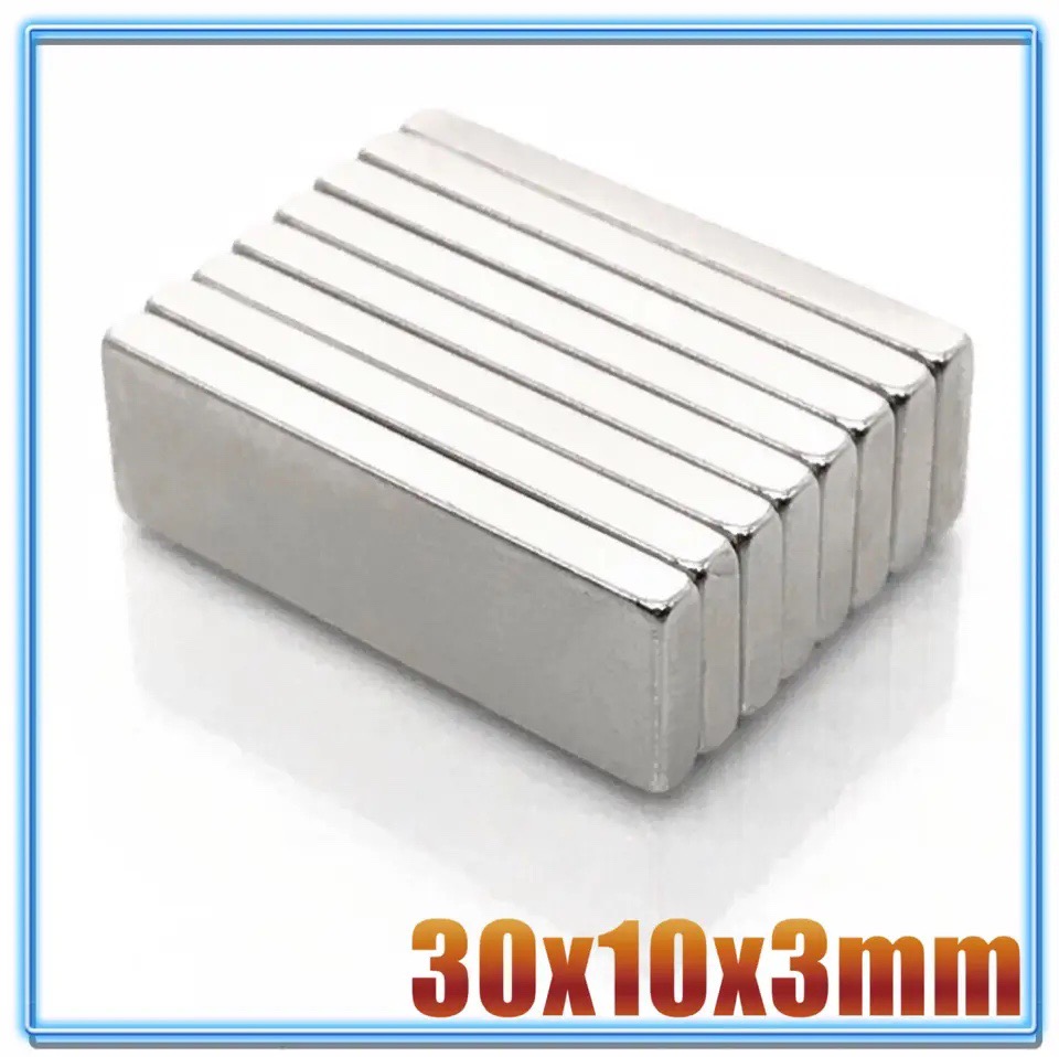Nam châm vĩnh cửu lực hút mạnh kích thước 30x10x3mm siêu hút set 2vien