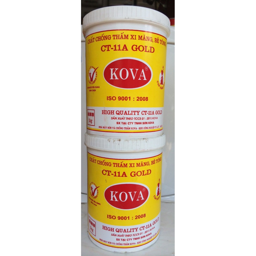 Kova CT11A Gold (lon 1kg) Chất Chống Thấm Bê Tông Xi Măng HÀNG CHÍNH HÃNG KOVA