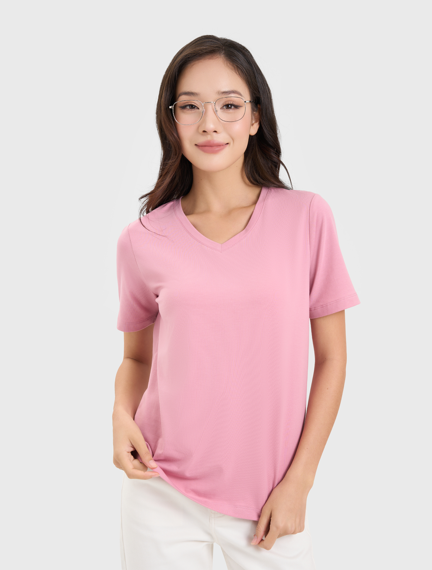 [15.1-10.2 GIẢM TỚI 50%] Áo phông nữ CANIFA cổ tim 6TS25A002