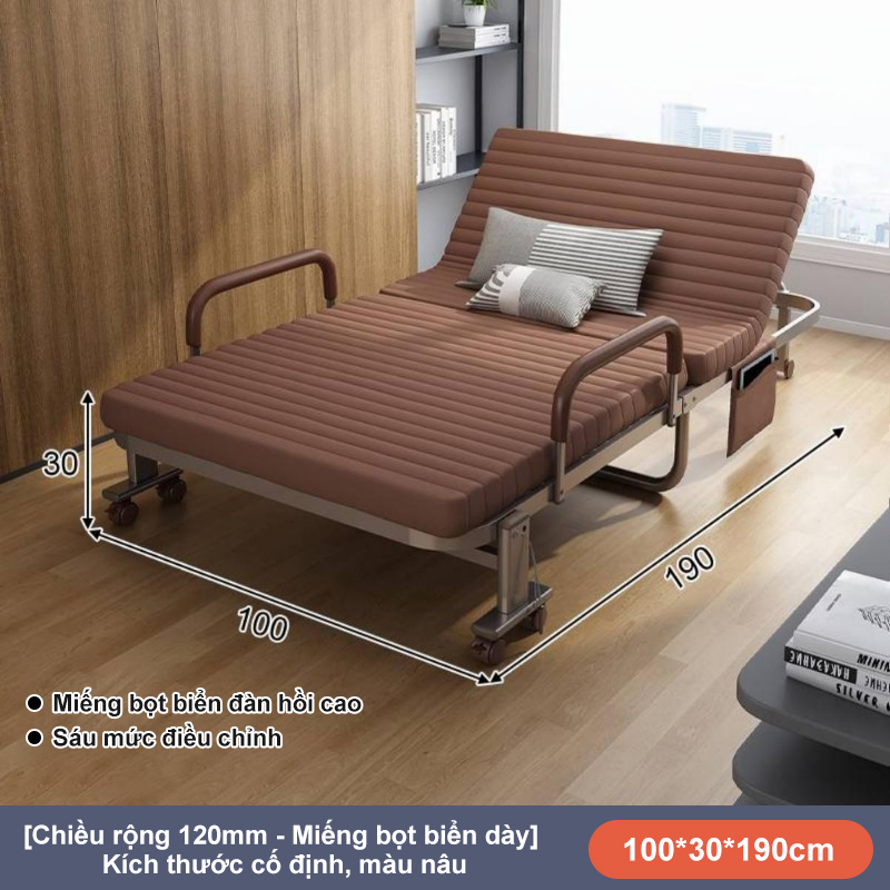 NES Giường Gấp Đa Chức Năng Di ĐộngGiường Xếp Điều Chỉnh Được Độ Ngả Khung Không cần cài đặ