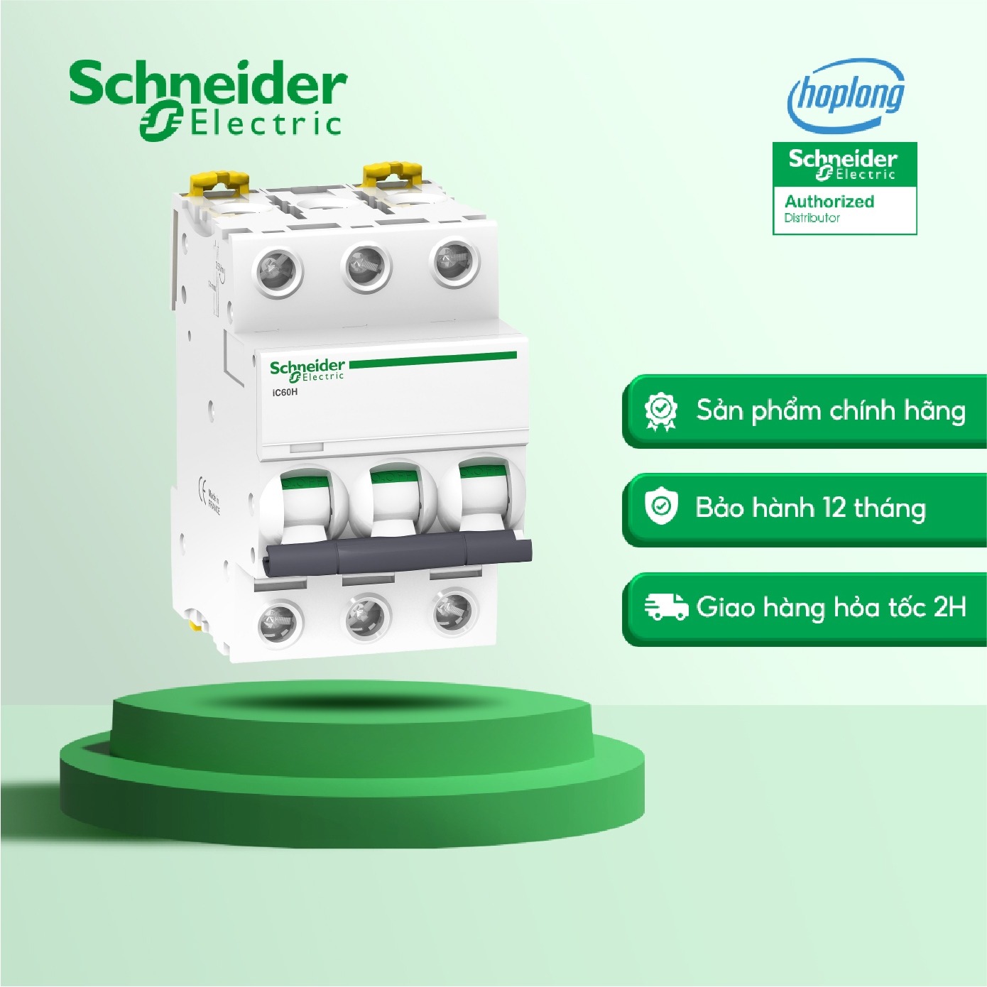 Cầu dao tự động ic60h 3P Schneider A9F84316 A9F84320 A9F84325 A9F84332 A9F84340 A9F84350 A9F84363