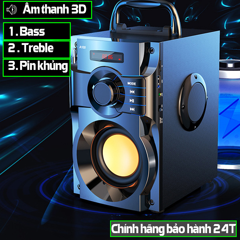 Loa siêu trầm công suất lớn loa sub 3 loa kép 1 loa bass kết hợp 2 loa treble - Công nghệ Bluetooth 4.0 OM100 487 Linhkiengiasi Vn - Loa nghe nhạc cao cấp âm thanh 3 trong 1 ( Hàng Chất)