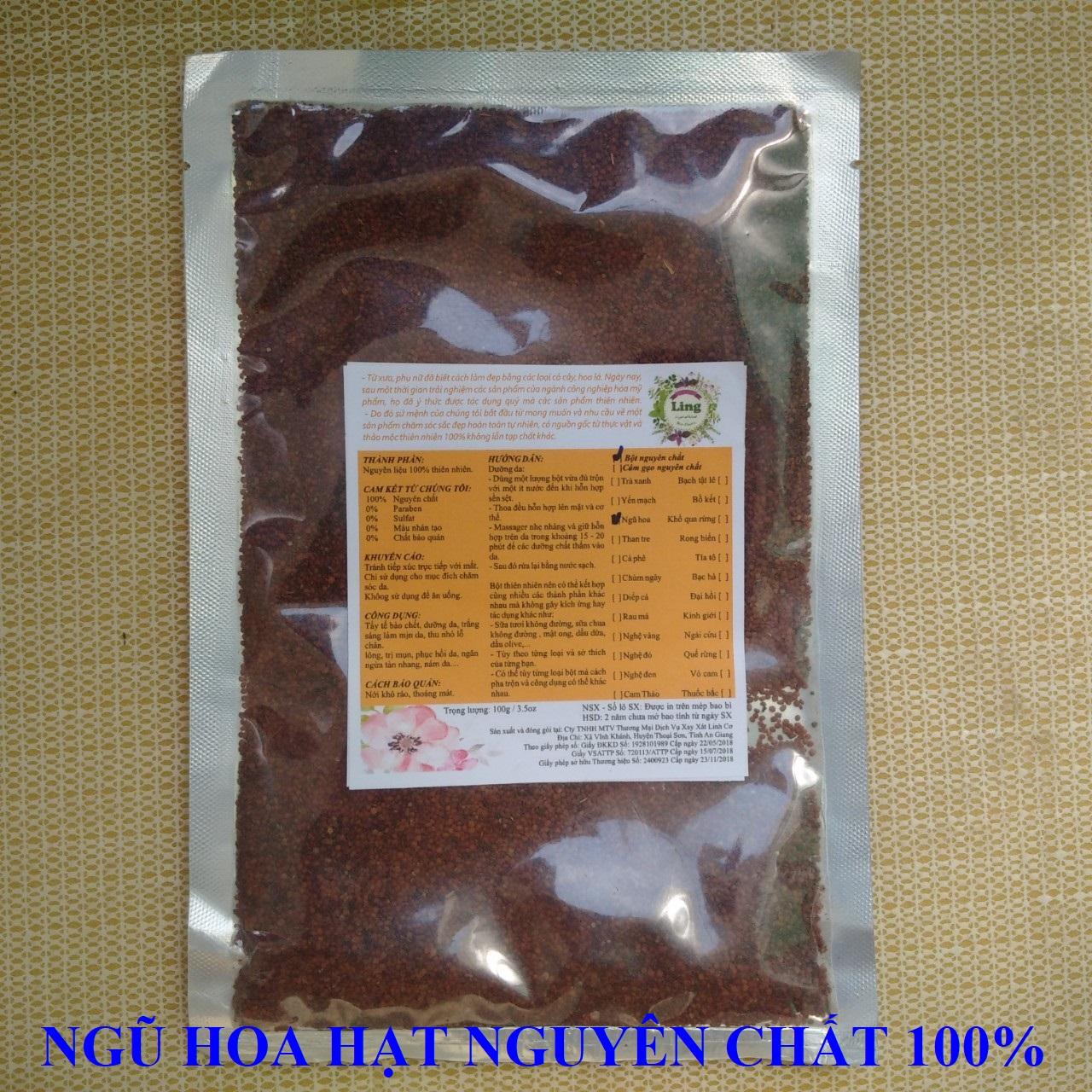 [HCM]Ngũ hoa nguyên chất mặt nạ Ling 100g nhiều công dụng