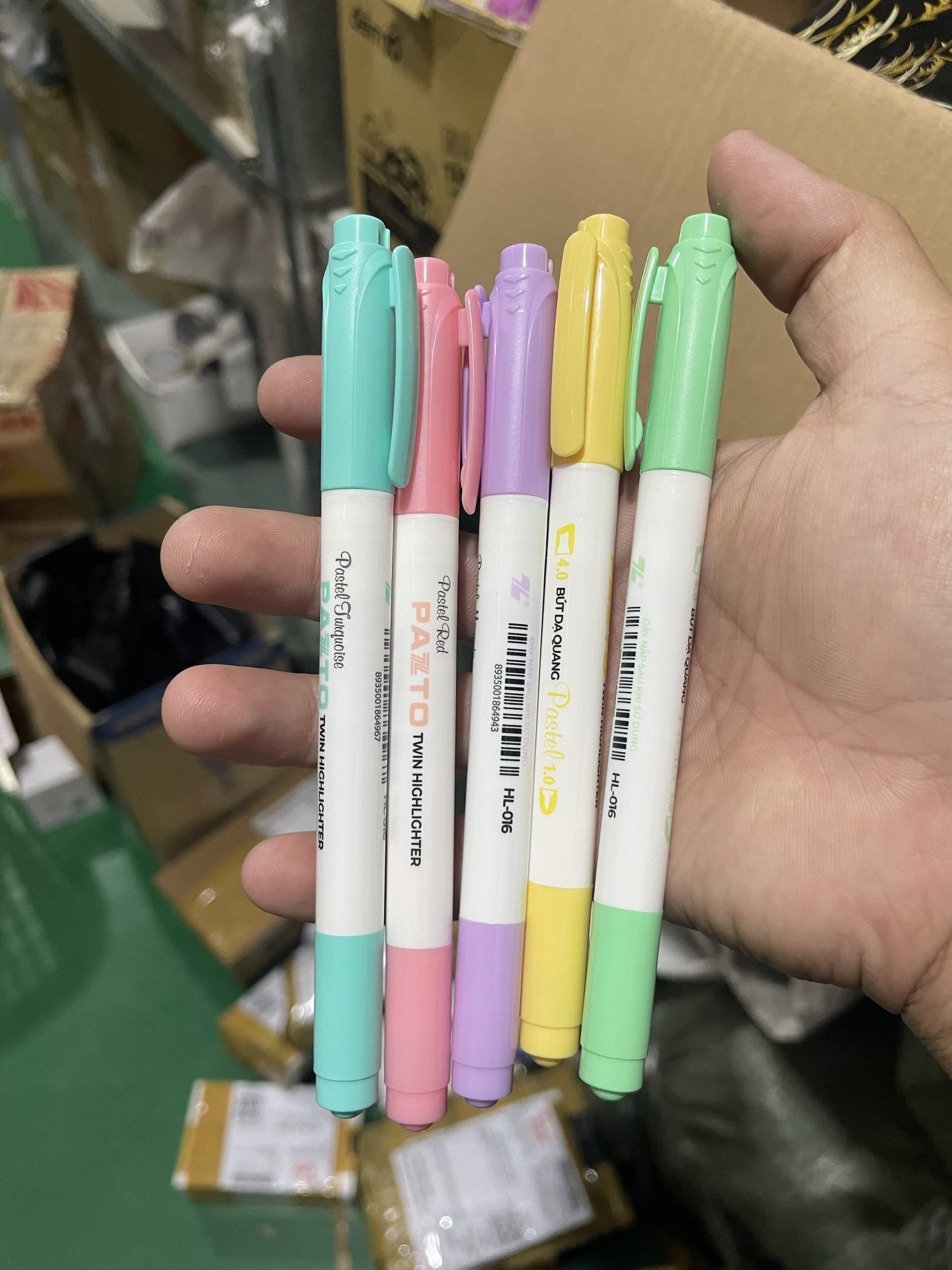 ( 1 Cây) Bút dạ quang màu Pastel Thiên Long Pazto HL-016 - Bút dạ quang rửa được