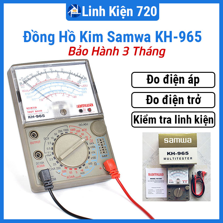 Đồng hồ kim SAMWA KH-965 Zin đo điện đa năng đo điện áp dòng điện độ chính xác cao