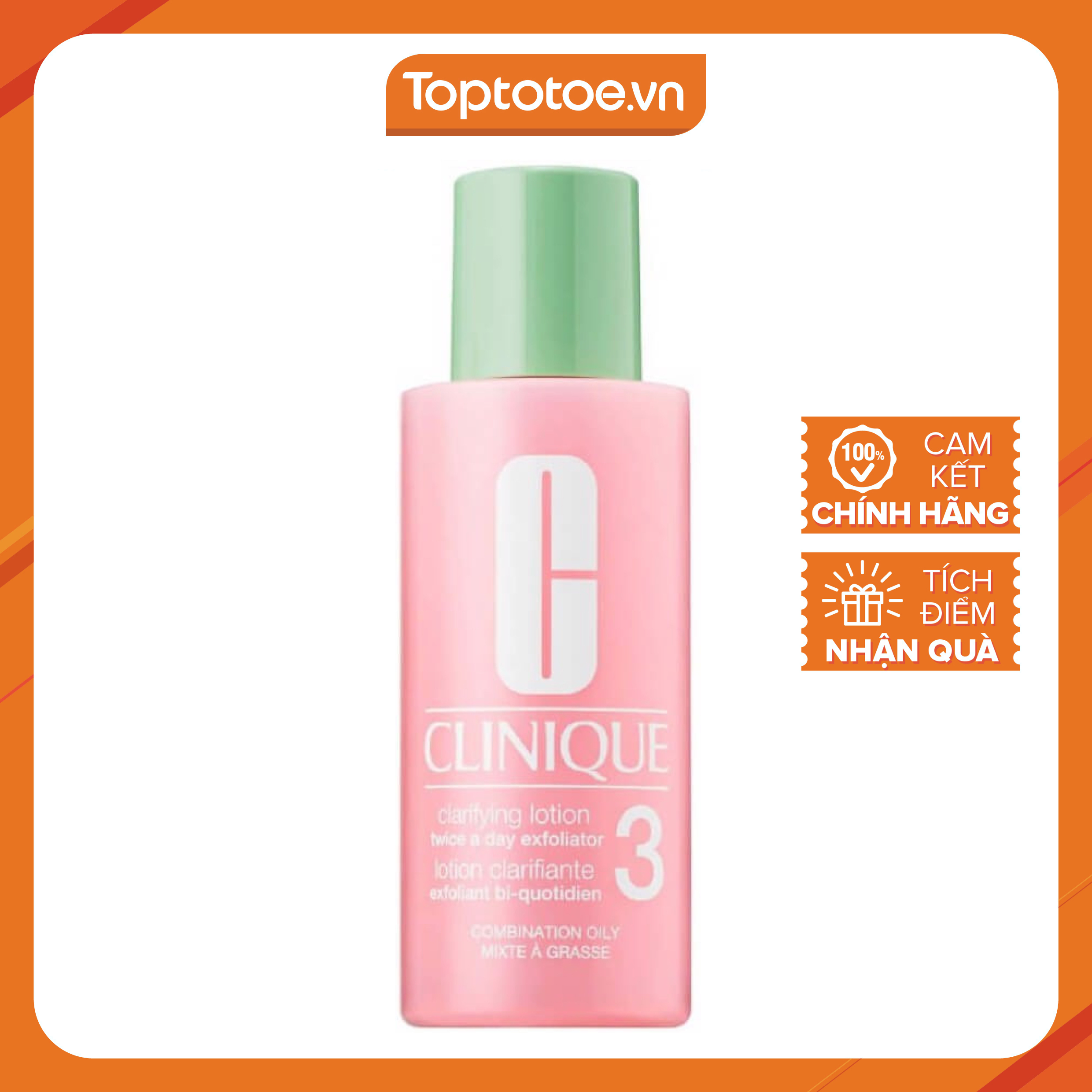 Nước Thanh Tẩy Dành Cho Da Hỗn Hợp Da Dầu Clinique Clarifying Lotion Twice A Day Exfoliator 3