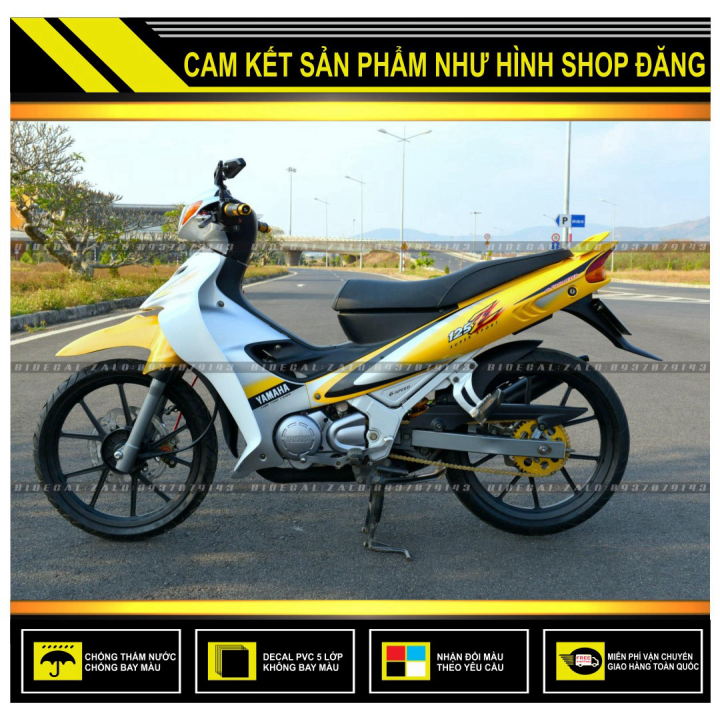 TEM RỜI YAZ MẪU ZIN BẠC VÀNG ( DECAL CAO CẤP - KHÁNG NƯỚC - KHÔNG BAY MÀU )