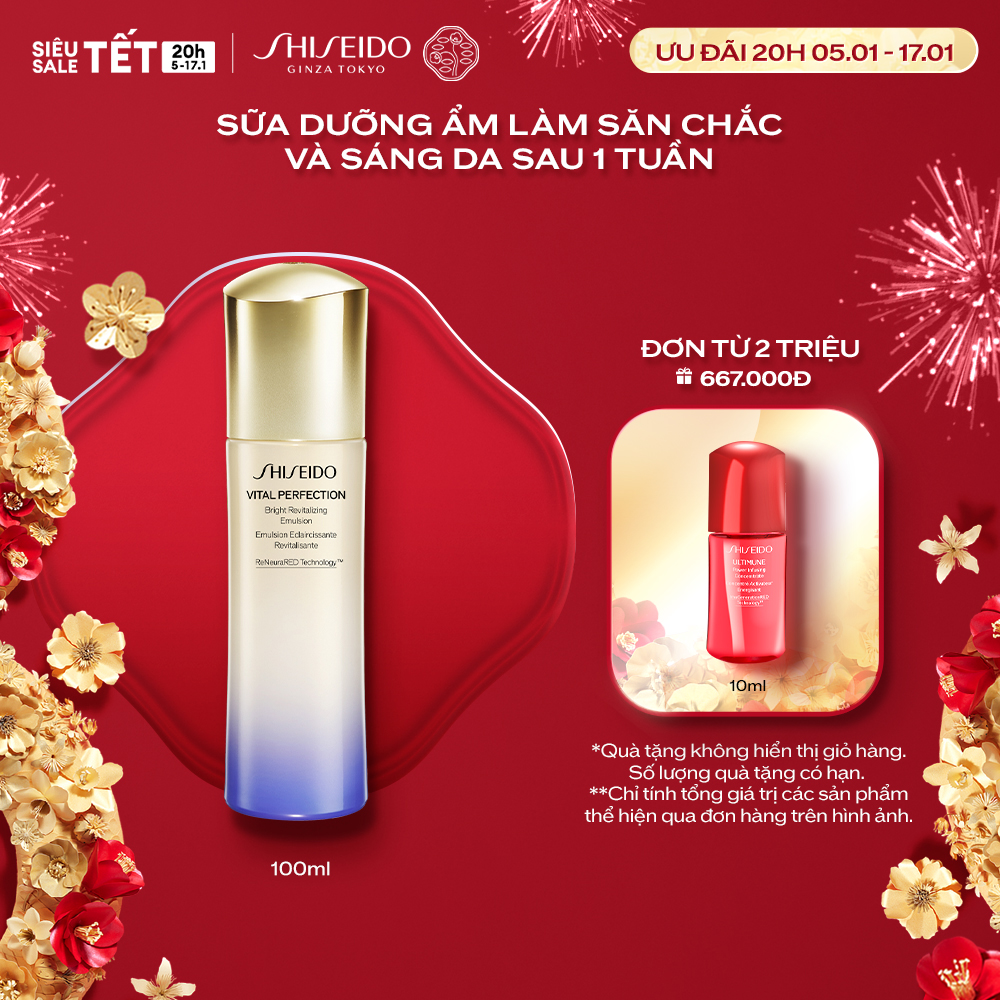 Sữa dưỡng da làm săn chắc và sáng da Shiseido Vital Perfection Bright Revitalizing Emulsion 100ml