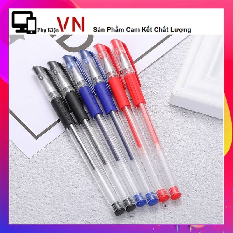 SET 20 Bút Bi Gel 0.5mm Mực đều đẹp Kèm Túi Zip Cute - ComBo 20 Bút Viết Bị Nước Hình Thú Dễ Thường 