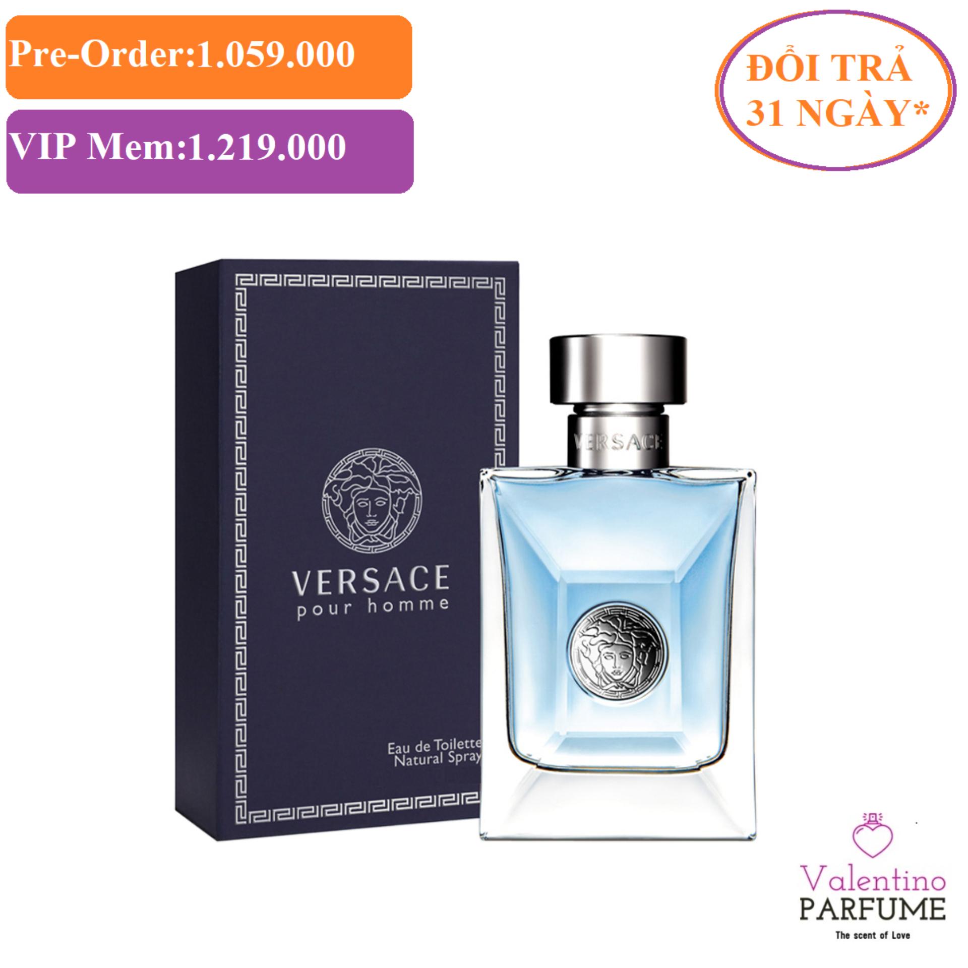 [Hcm]Nước Hoa Cao Cấp Versace Pour Homme Edt Men 100Ml - Đổi Trả 31 Ngày