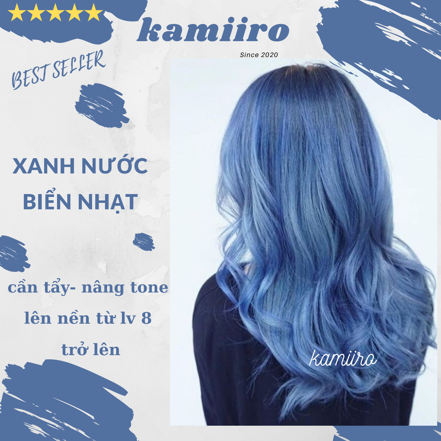 [ TẨY ] Thuốc nhuộm tóc XANH KHÓI - LIGHT BLUE SEA