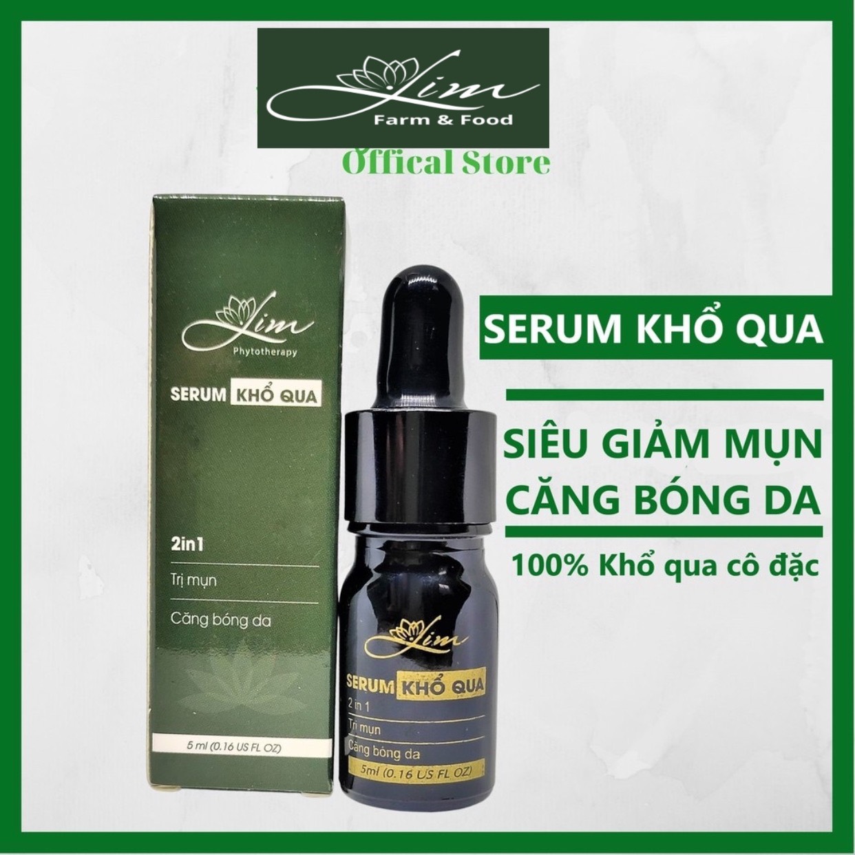 [Serum Khổ Qua LIM] -Giảm Mụn Mờ Thâm  Chống Lão Hóa Dưỡng Da Căng Bóng