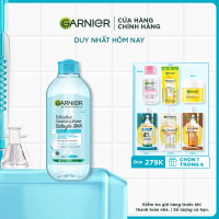 Nước tẩy trang sạch da giảm nhờn Garnier Cho Da Dầu Mụn Salicylic BHA Micellar Cleansing Water 400ml (nắp xanh)