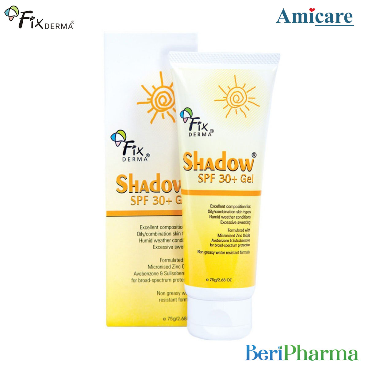 [HCM]Fixderma Gel Chống Nắng Shadow Spf30+ Gel 75g