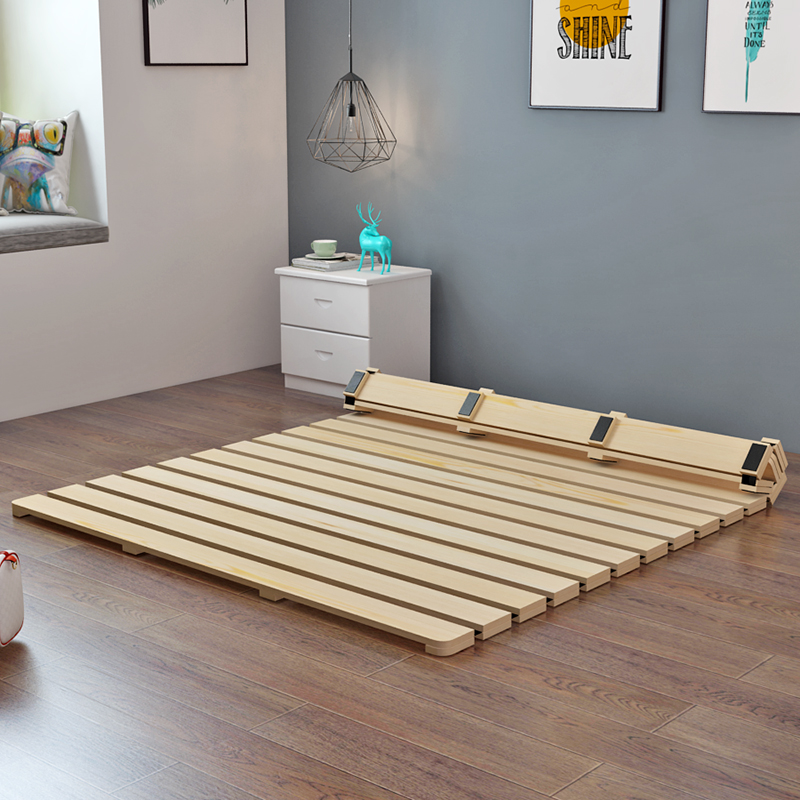 Giường trải sàn gỗ thông xuất Hàn nhiều kích thước giường gỗ gấp gọn giường cuộn gỗ thông trải sàn cao cấp