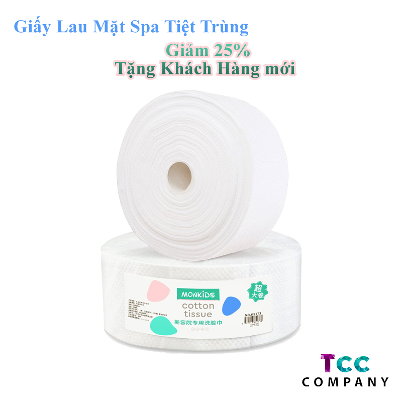 [Hcm]Khăn Lau Mặt Monkids Một Lần Dạng Cuộn - Dòng Sản Phẩm Chuyên Dùng Cho Spa Và Skincare