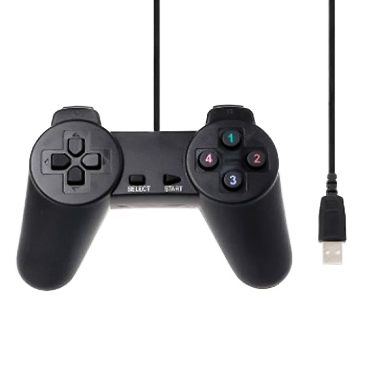 Tay cầm chơi game PS2 PS3 PS4 có dây chế độ rung dây kết nối USB cho PC / Laptop