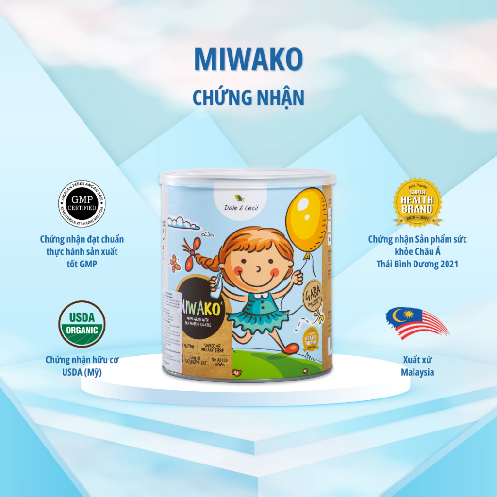 Sữa Miwako A+ Vị Vani Miwako Vị Gạo và Miwakoko Vị Cacao Hộp 700g Túi 300g Bổ Sung Dinh Dưỡng Hoàn C